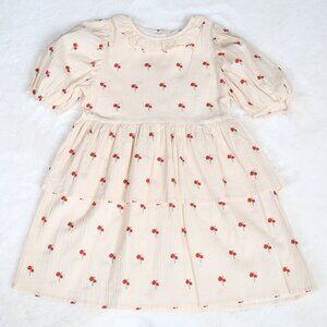 FLIINK Danish Design 100% Cotton Girl’s Floral Ruffle Dress